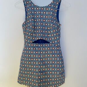 Mod Floral Patterned Skort Dress